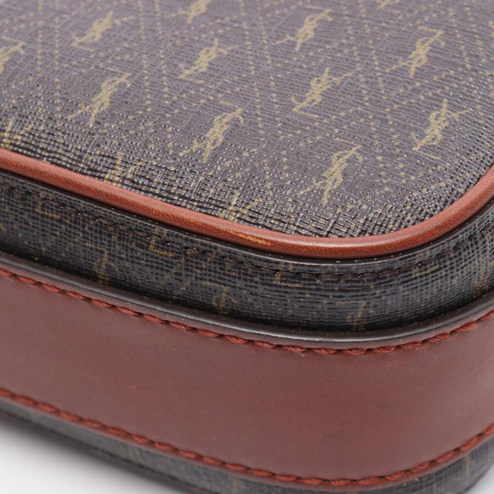 Saint Laurent Monogram Camera Bag Shoulder Canvas Leather Brown - Picture 5 of 7